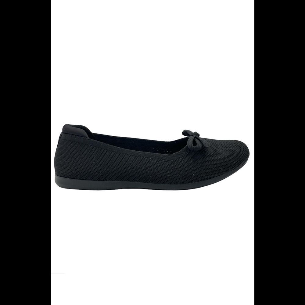 Clarks Cloudsteppers Knit Bow Flats Carly Hope Black - Medium